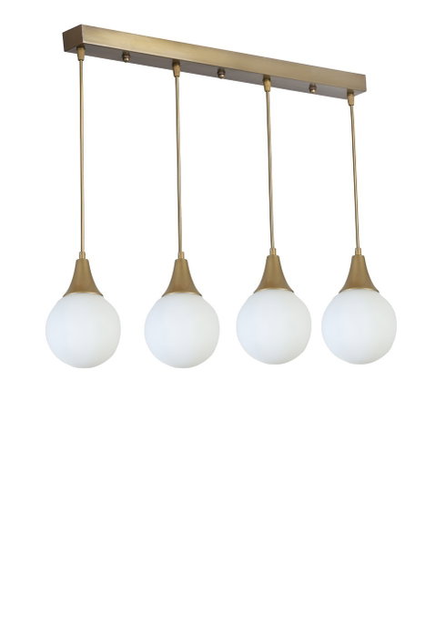 Opviq Afra 4 Lü Sıralı Eskitme Blanco y Dorado
